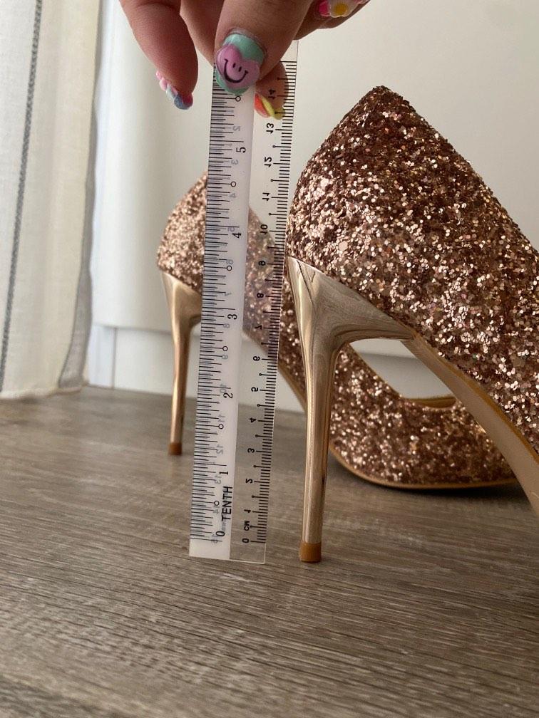 Rose gold online bling heels