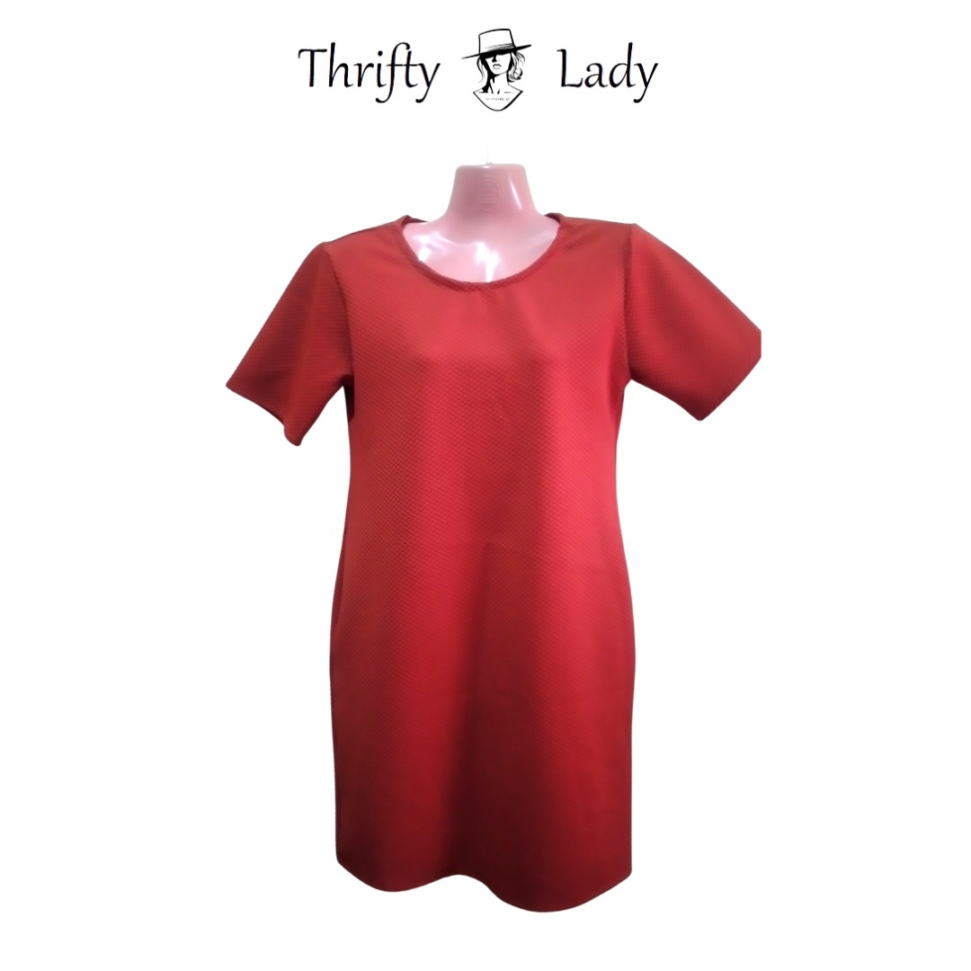 Rust/Dark Orange Dress (formal dress/church dress/office dress), Women