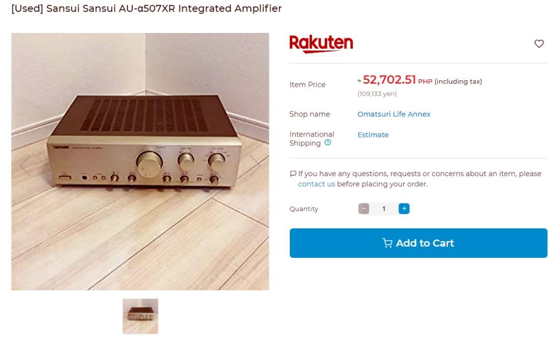 SANSUI AU-alpha 507XR amplifier champagne gold face (not denon