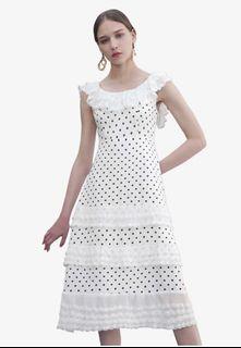 Saturday Club Multi-Tier Frill Maxi Dress - color : White Size XS