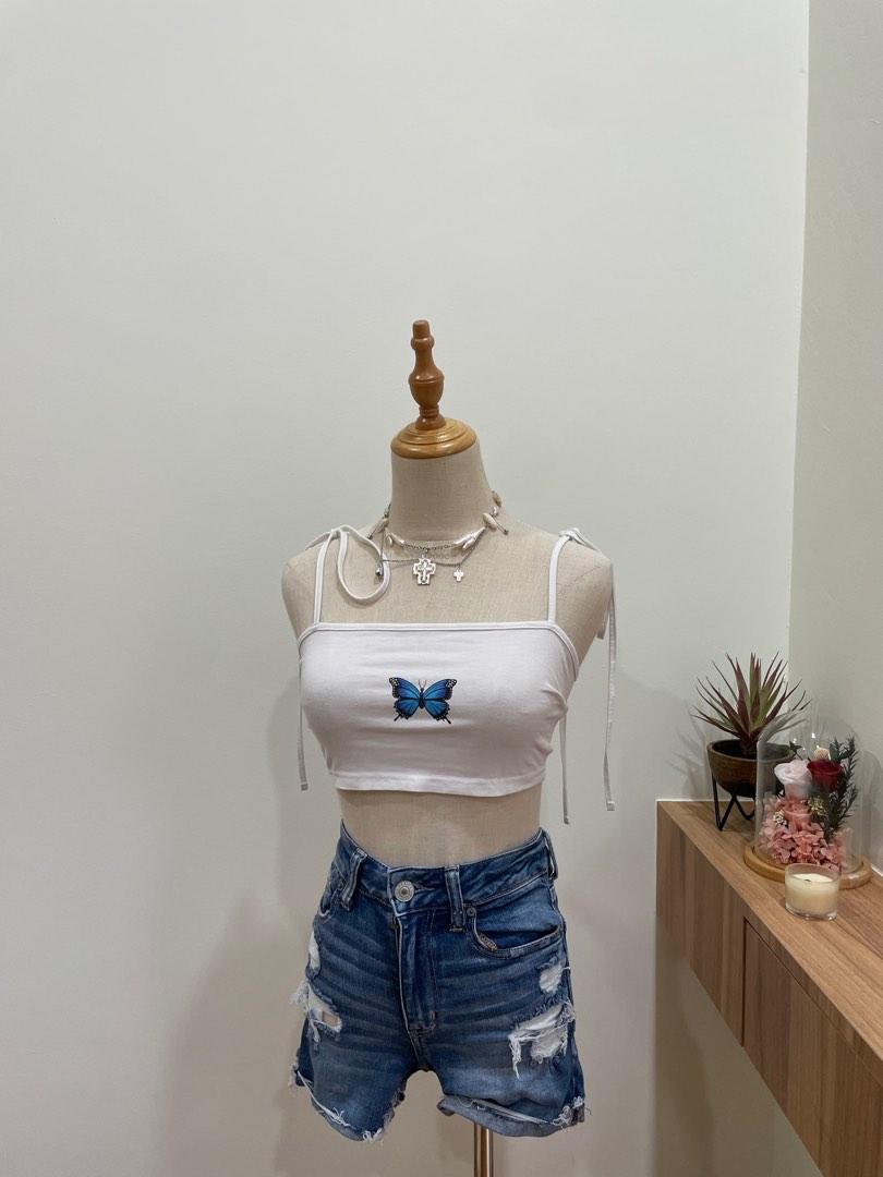 American eagle top tie shorts