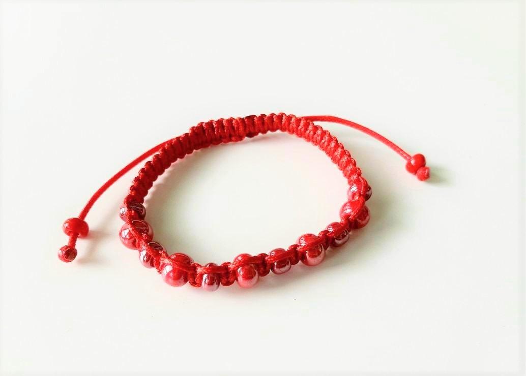 Shamballa bracelets with Preciosa beads blue red Women s