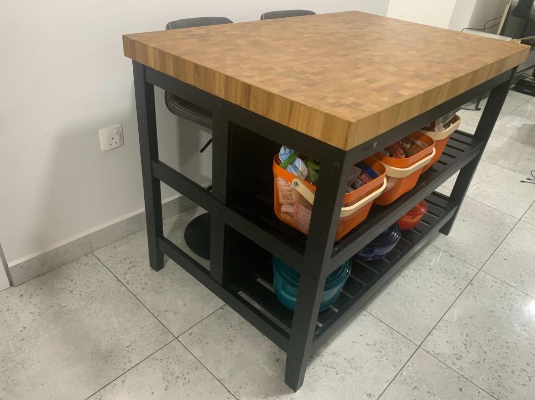 Slightly Used IKEA Kitchen Island VADHOLMA (Bought in Feb 2022