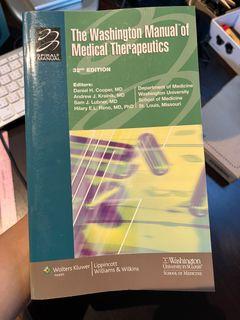 The Washington Manual of Medical Therapeutics, 32nd edition 全新 醫學治療書籍