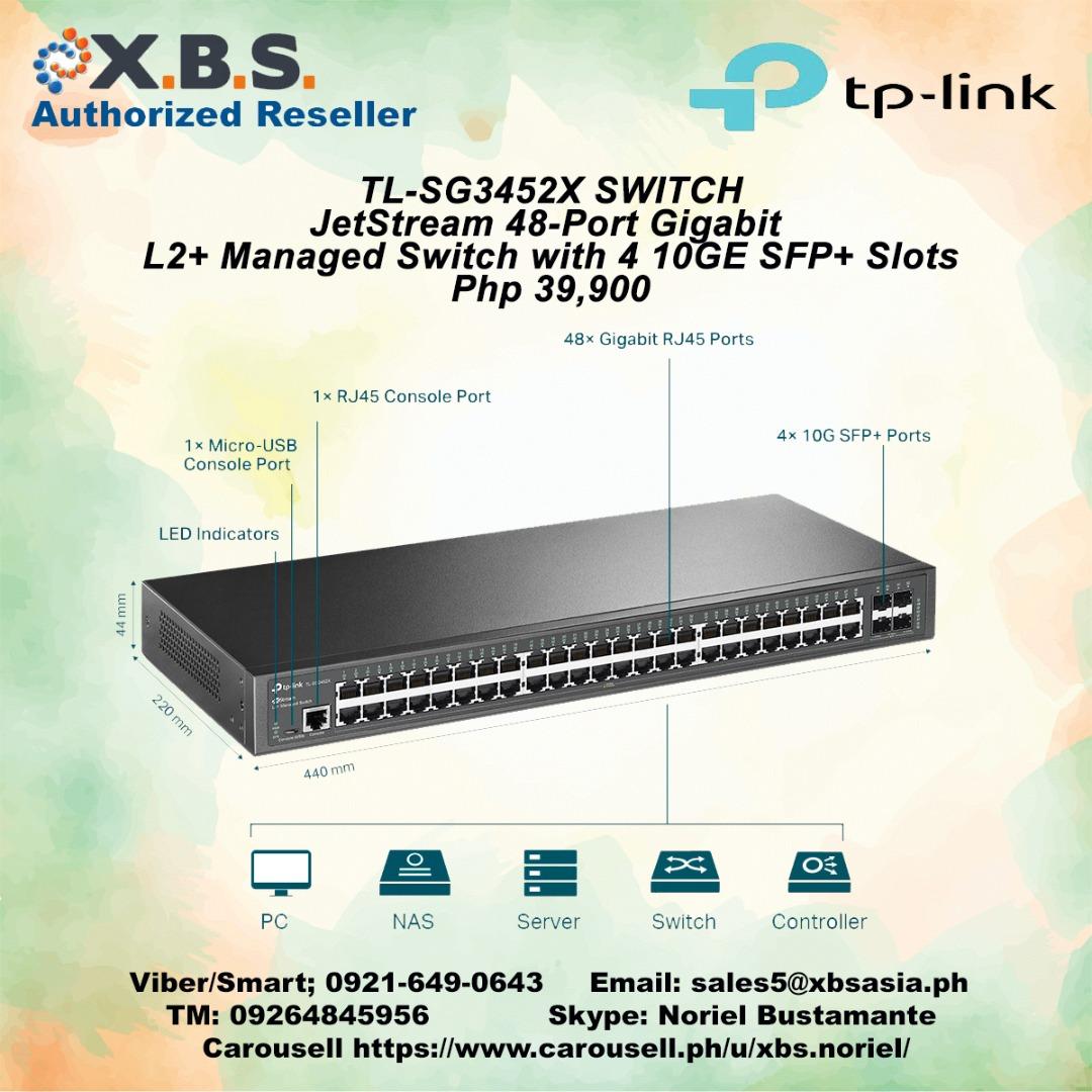 TL-SG3452X SWITCH JetStream 48-Port Gigabi, Computers & Tech, Office ...