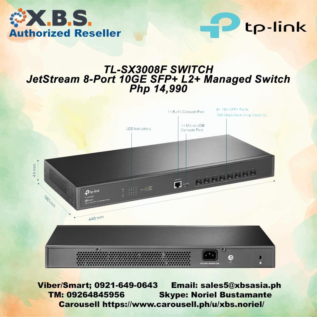 TL-SX3008F SWITCH JetStream 8-Port 10GE SFP, Computers & Tech, Office ...