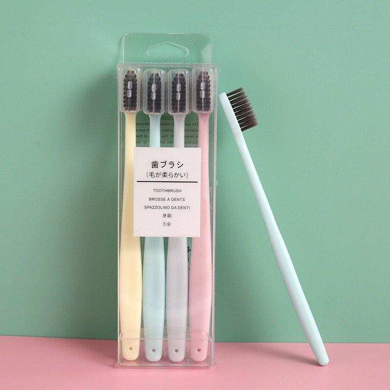 Toothbrush Super Japanese MacTooth Pack Bamboo Charcoal Manual Fine