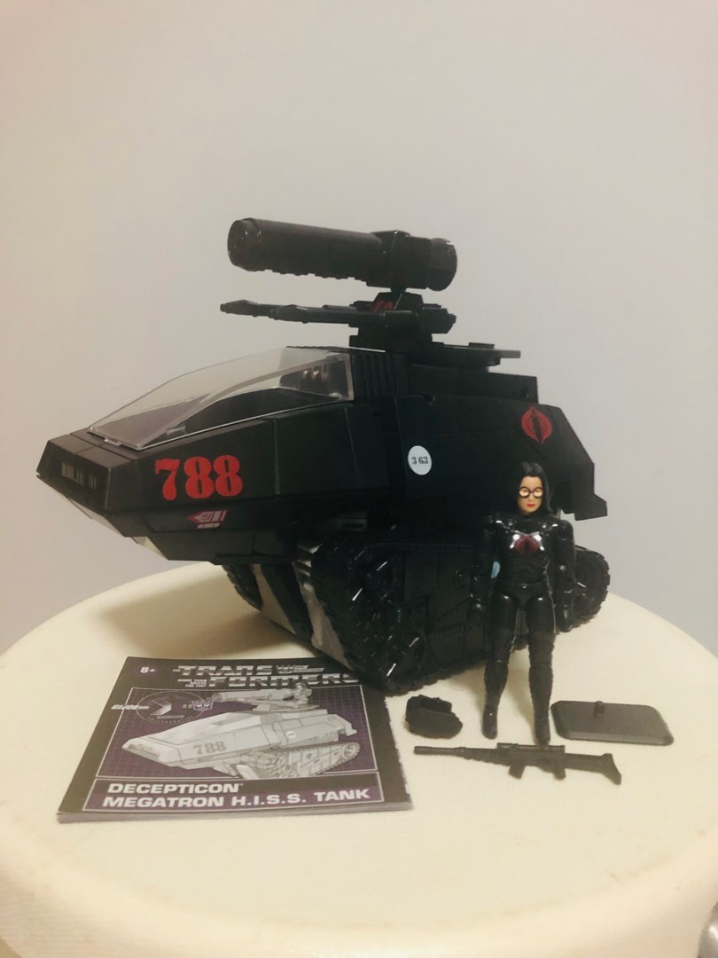 Transformers GI Joe crossover HISS Tank Megatron with Baroness figure