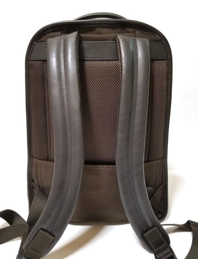 TUMI Genuine Leather Business Backpack, Men's Fashion, Bags, Backpacks on Carousell
