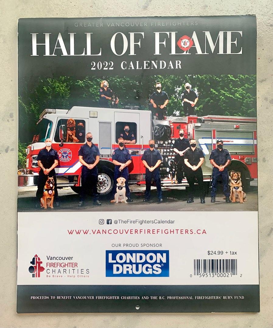 Vancouver 2022 Hall Of Flame Calendar, Hobbies & Toys, Stationery
