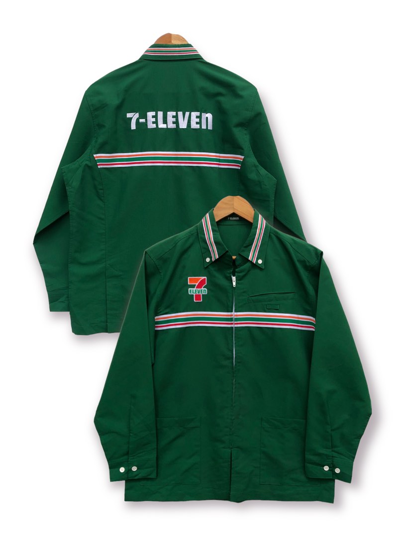 Vintage 7ELEVEN Uniform Shirt/Jacket Zip Up, Men's Fashion, Coats