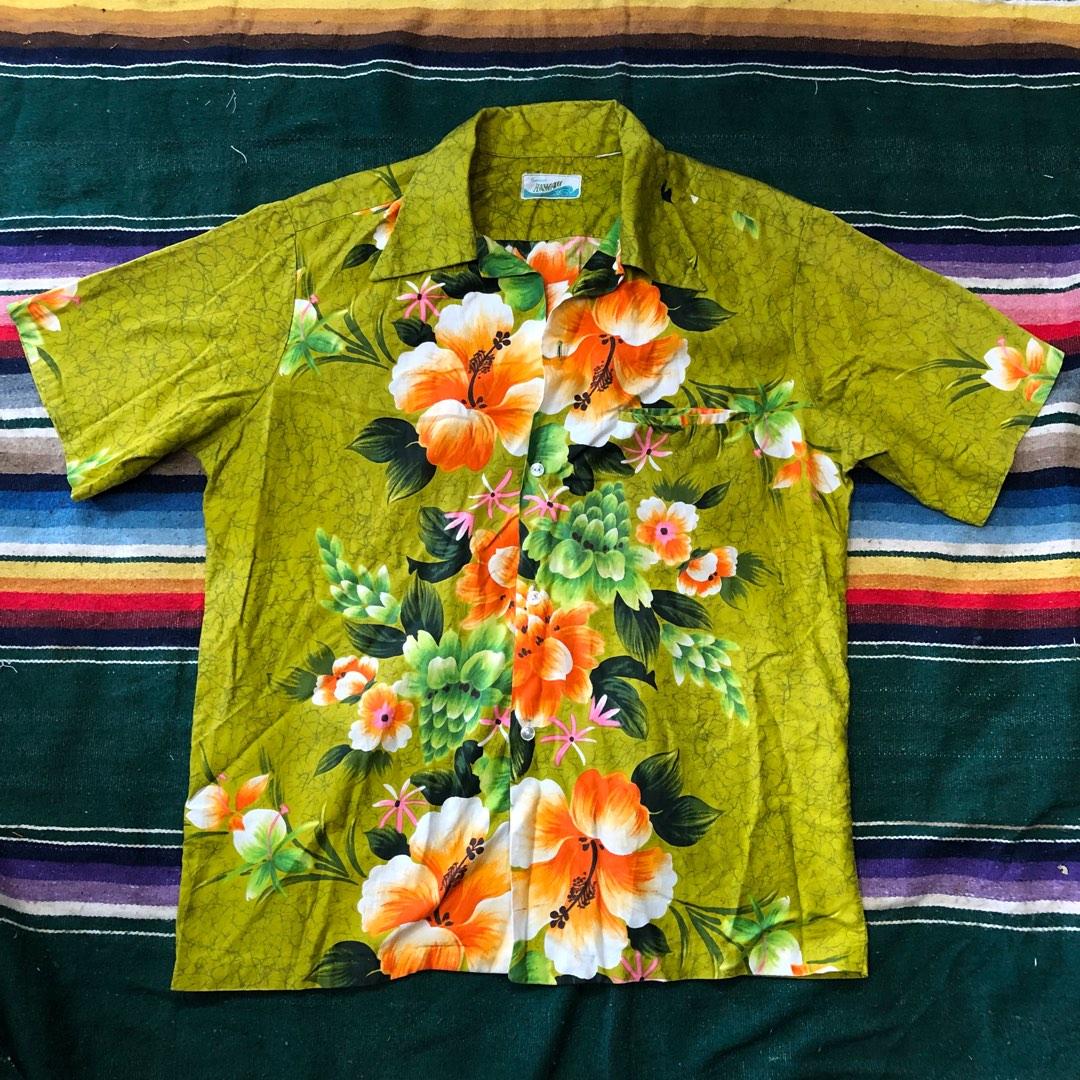 Vintage Penny Hawaii aloha floral motif shirt, Men's Fashion, Tops