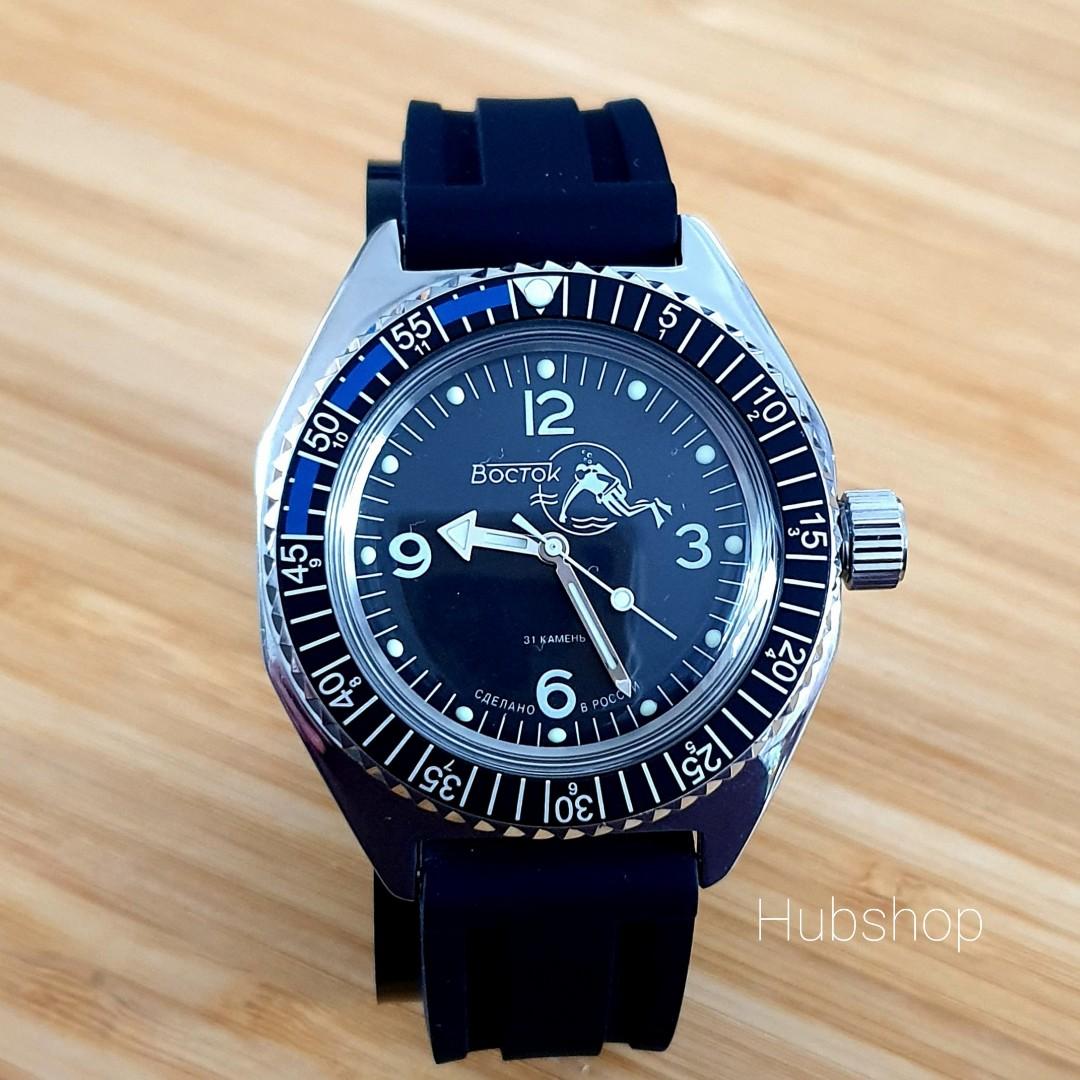 VOSTOK Scuba Dude Amphibian Automatic Self-Winding Russian Diver Wrist  Watch WR 200 m Fashion Business Casual Men's Watches Mod 並行輸入品 