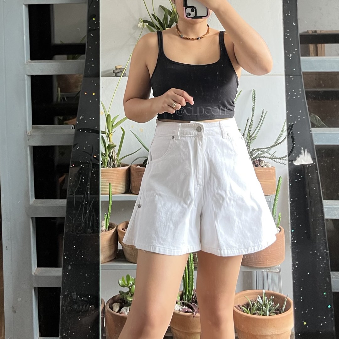Denim shorts wide leg best sale