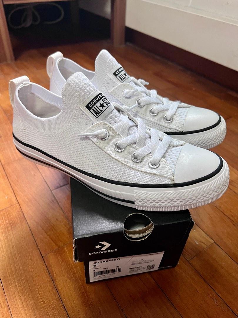 Womens Converse Chuck Taylor All Star Shoreline Knit Slip Low Top White