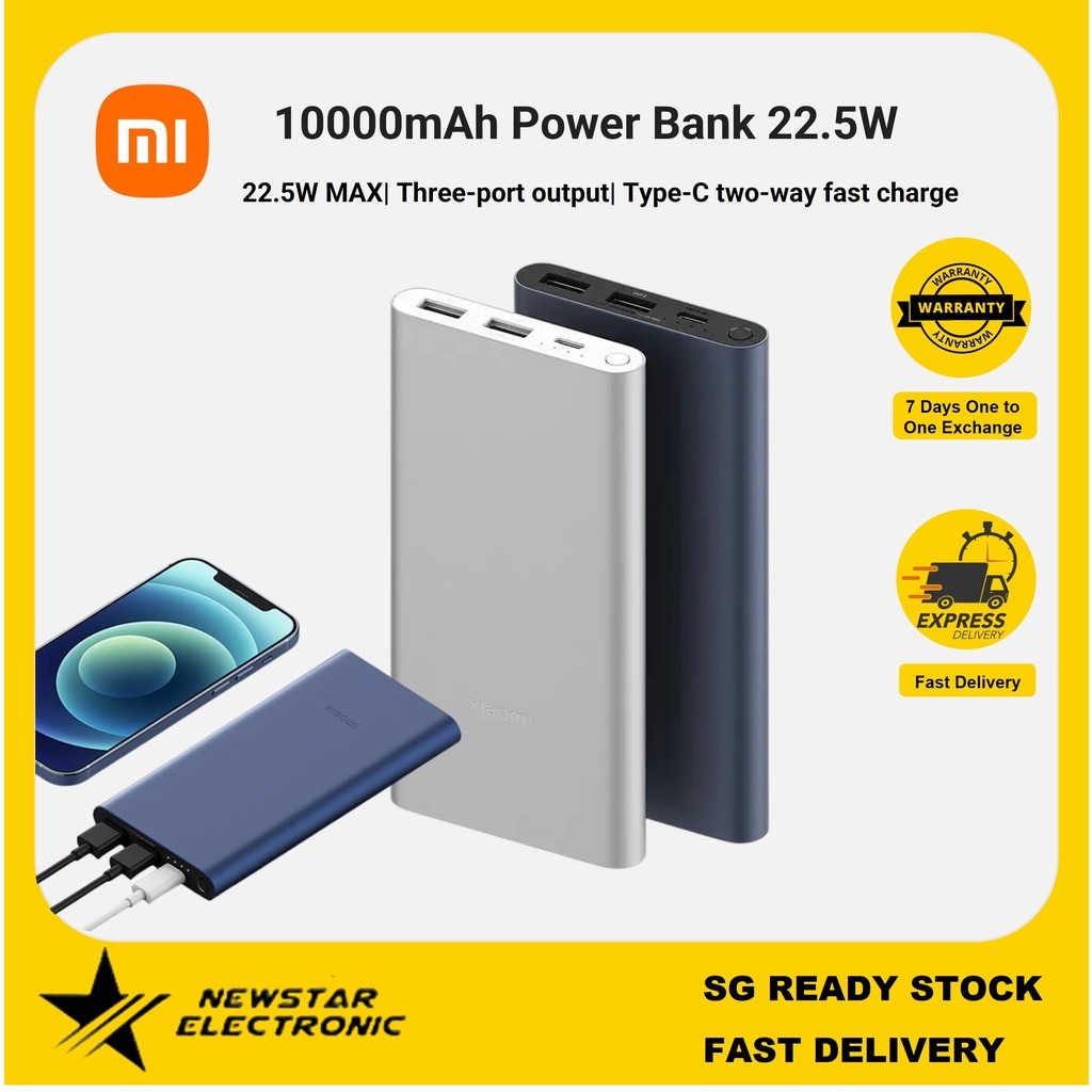 Xiaomi Power Bank 3 10000mAh 22.5W PB100DZM Type C QC3.0 PD Two way Fast