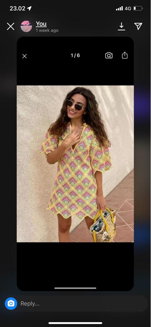 zara yellow crochet dress Zara Womens limited edition crochet yellow flirty mini dress size S NWT
