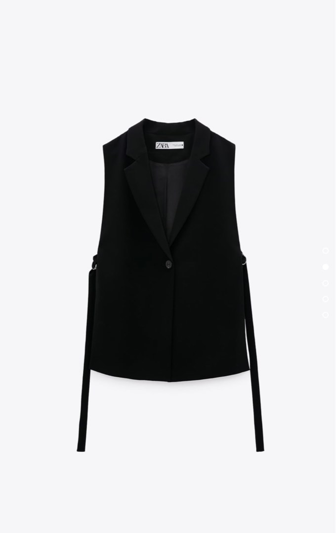 Zara Waistcoat with Vents Black, Women's Fashion, Coats, Jackets and