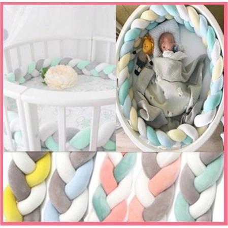 300 400cm Baby Infant Plush Pillow Bumper Bedding Crib Cot Braid
