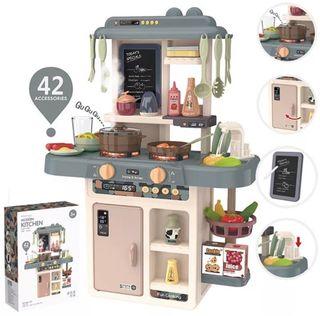 42Pcs/Set Kid Kitchen Toys Simulation Toy Spray Water Play Kitchen Cooking Table Set Children's Gift