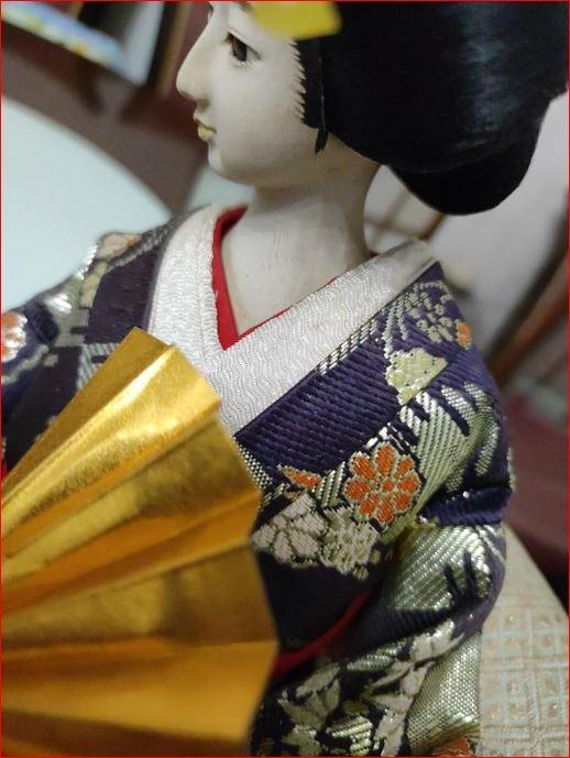 日本久月人形-舞扇連展覽箱Japanese Handmade Doll + Case by Kyugetsu