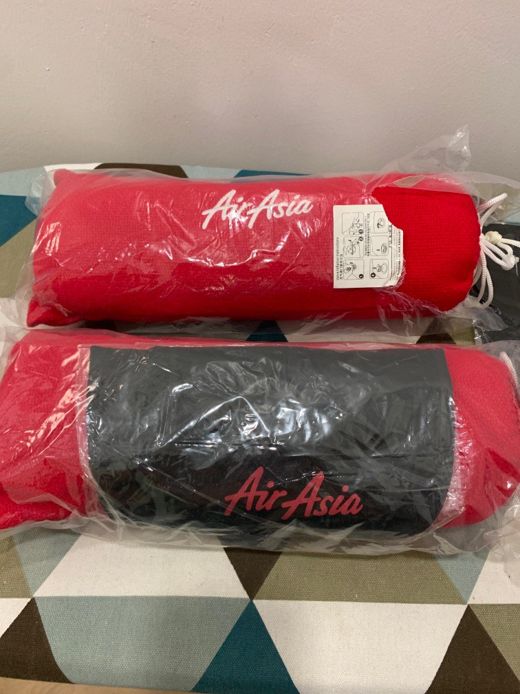 Airasia travel blanket + pillow + eye cover, Sports Equipment, Other