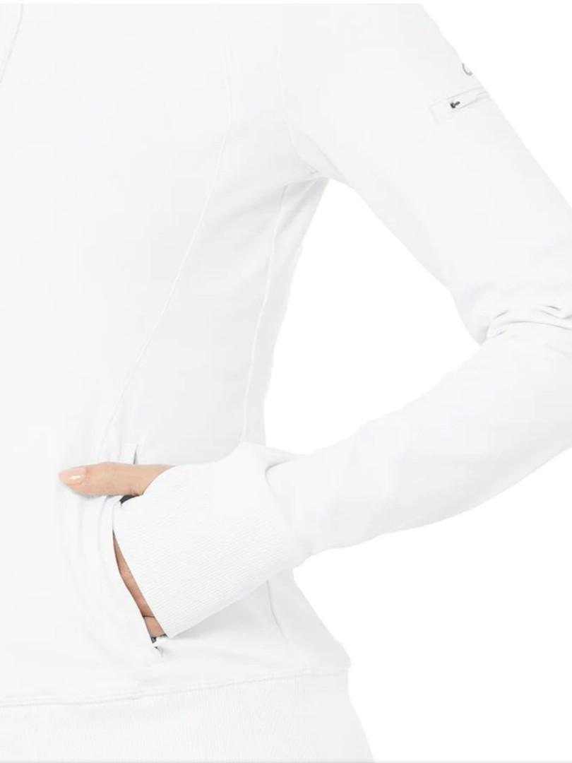 Alo yoga contour Jacket White Medium, Women's Fashion, Activewear on  Carousell