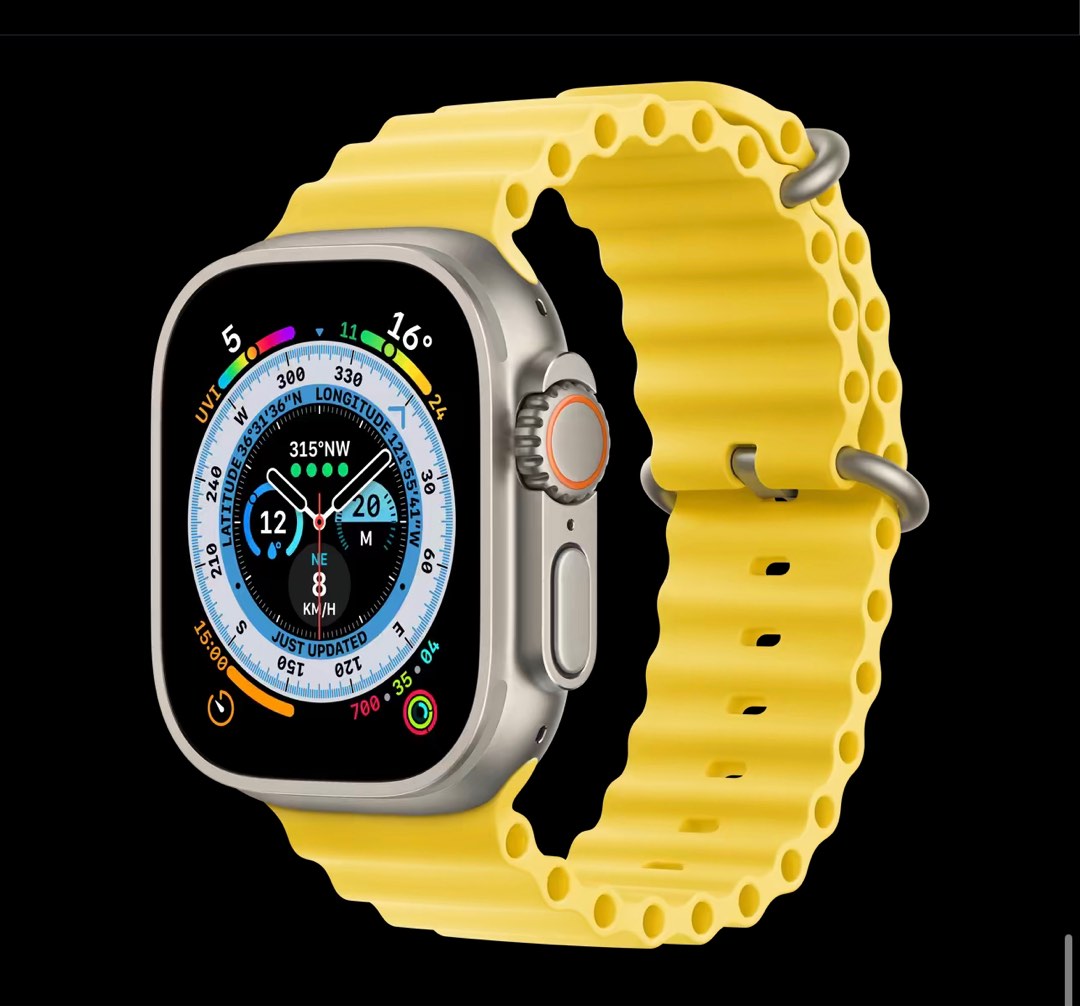 Apple Watch Ultra (yellow) Ocean Band, Mobile Phones & Gadgets 