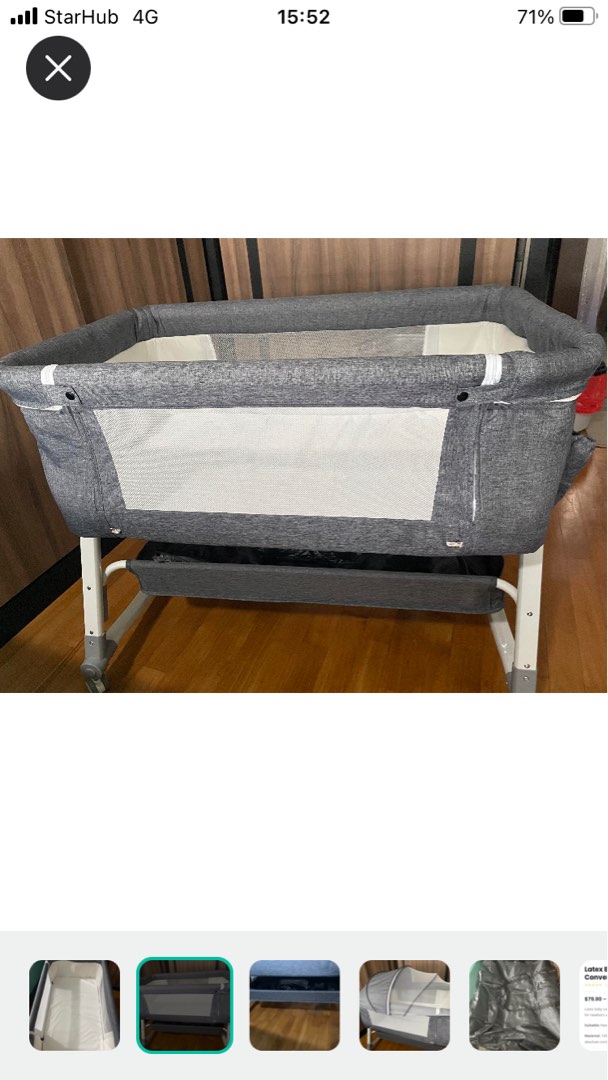 Baby cosleeper cot, Babies & Kids, Baby Nursery & Kids Furniture, Cots