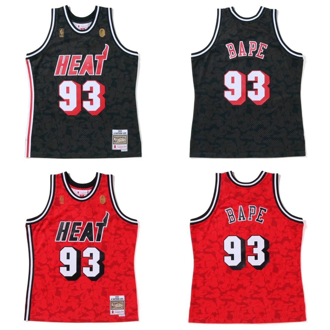 Bape x Mitchell & Ness Miami Heat Jersey – HalftimePH