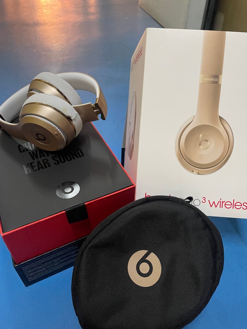 Beats Solo3 Wireless Gold Edition, Audio, Headphones & Headsets on Carousell