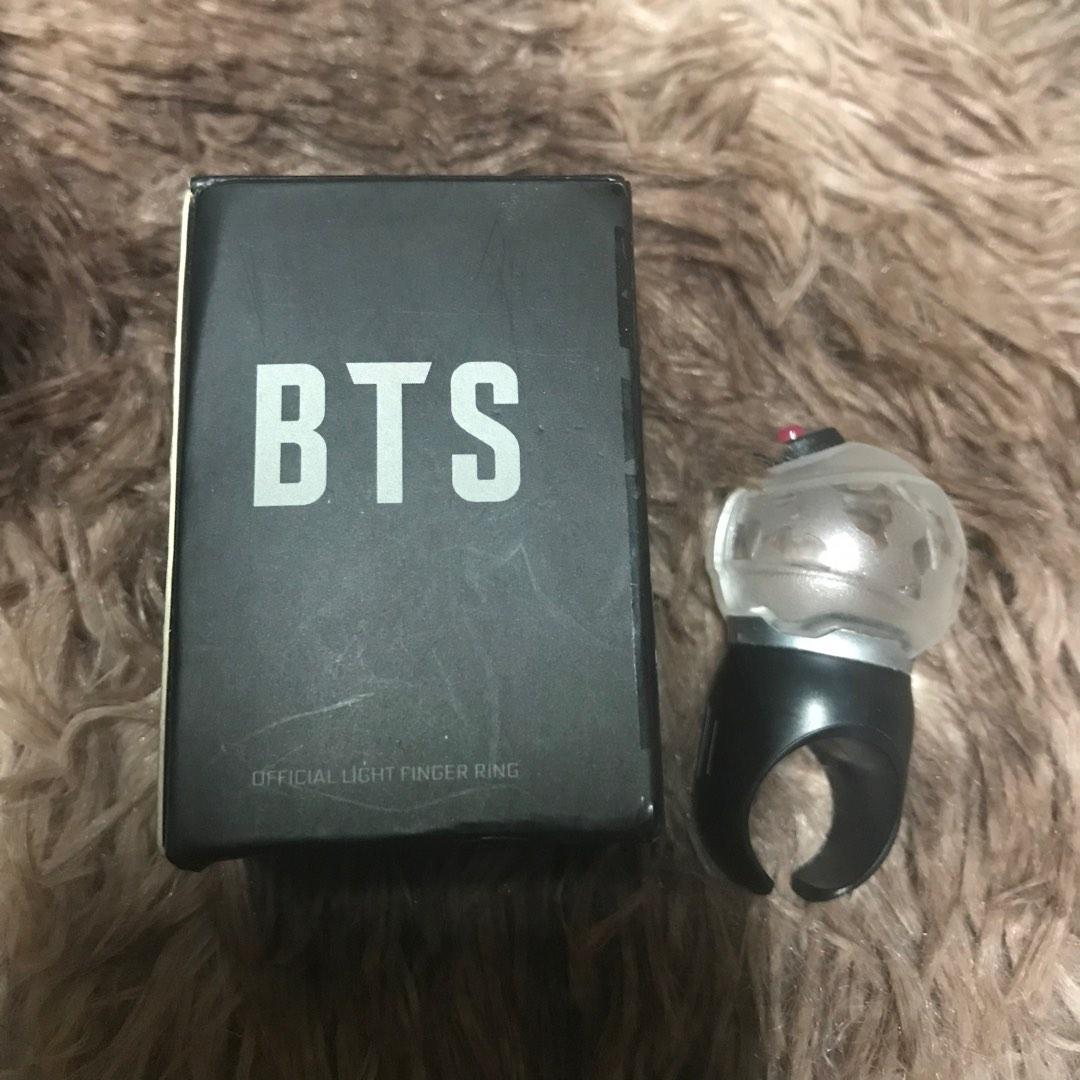 Bts official light hot sale finger ring