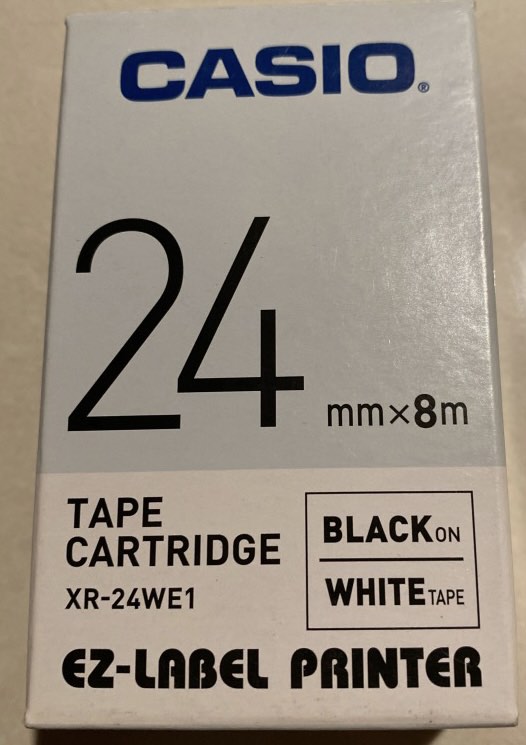Casio EZLabel Printer Tape Cartridge 24mm, Hobbies & Toys, Stationery