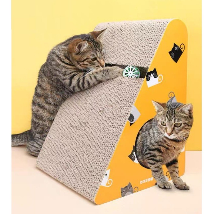 Cat Scratcher board Triangle Cat Scratching Board corrugated Paper Cat