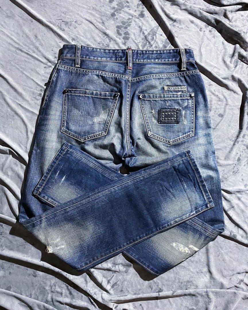 Celana jeans philipp plein ripped denim