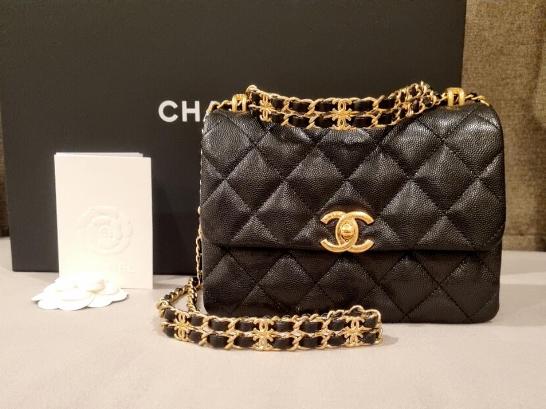 CHANEL 22K COCO FIRST BAG (Black) 20cm