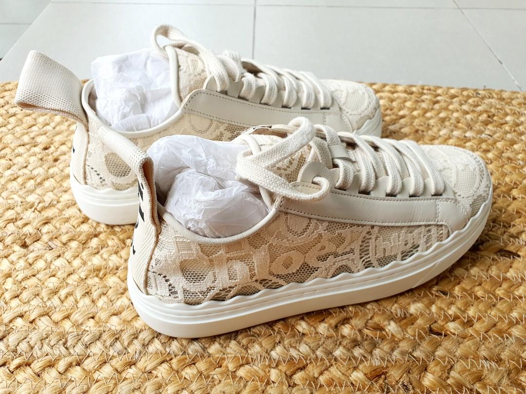 Chloé Lauren sneakers for Women - Beige in UAE | Level Shoes