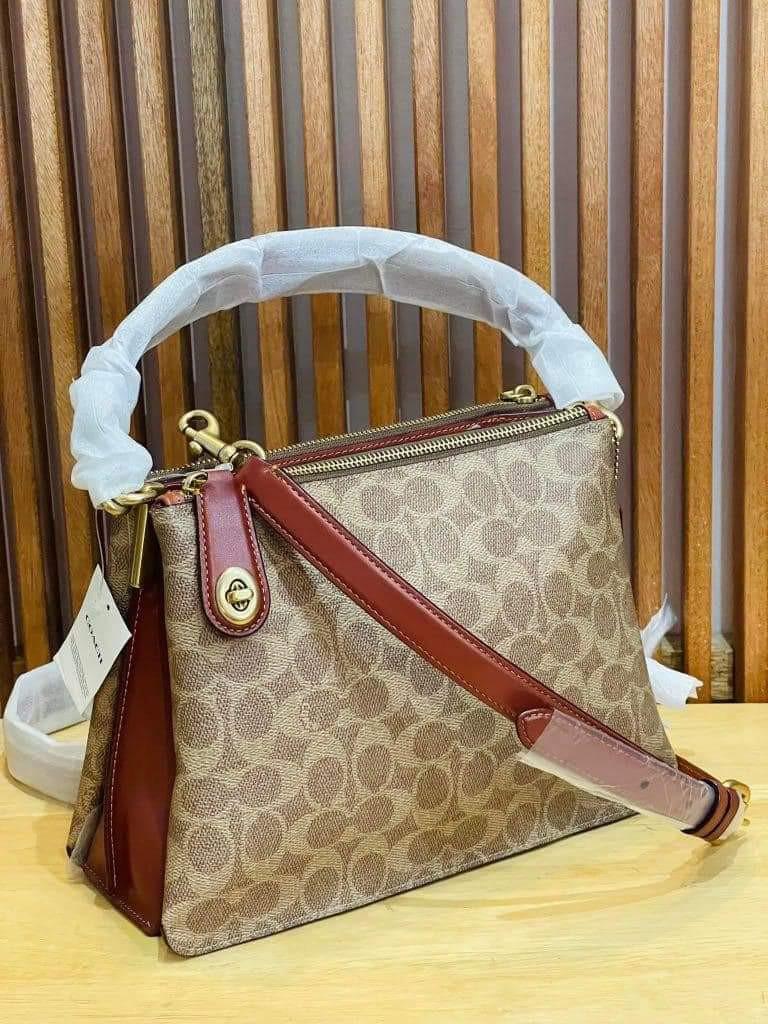 Coach Double Zip Shoulder Bag in Signature Canvas Women s Fashion Bags Wallets Shoulder Bags on Carousell
