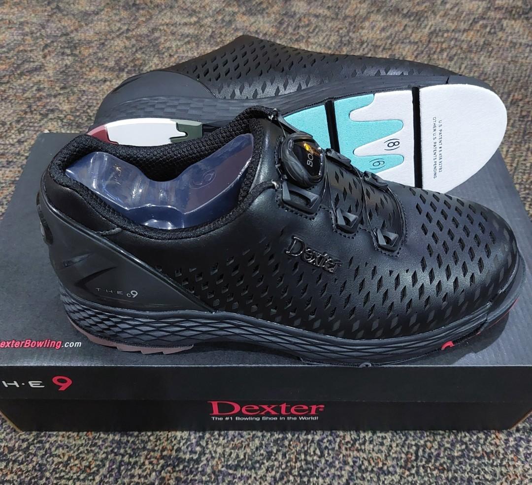 Sale!!! Dexter THE C9 Lazer Black Wide BOA Bowling Ball Shoes, Sports