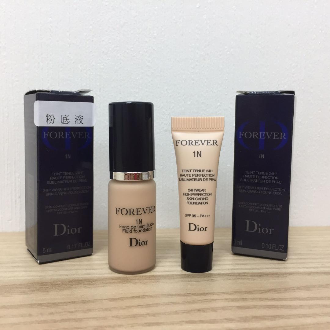 DIOR FOREVER colour 1N 3ml 5ml Teint tenue 24h haute perfection sublimateur de peau Fluid foundation