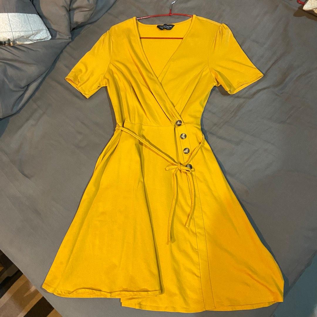 Dorothy perkins mustard dress deals