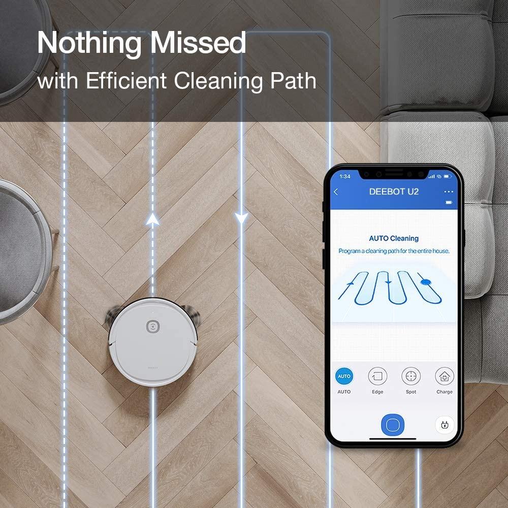 Ecovacs DEEBOT U2 Robot Vacuum Cleaner with Mop, Robotic Vacuum Cleaner