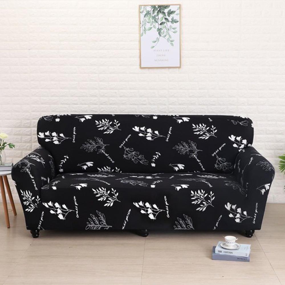 Elegant Black Printed Sofa Er