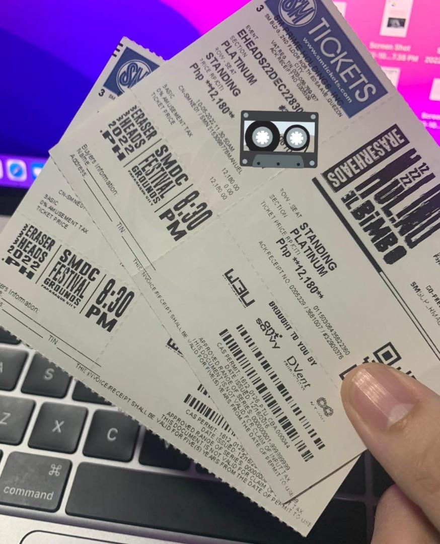 Eraserheads Platinum Tickets, Tickets & Vouchers, Event Tickets on