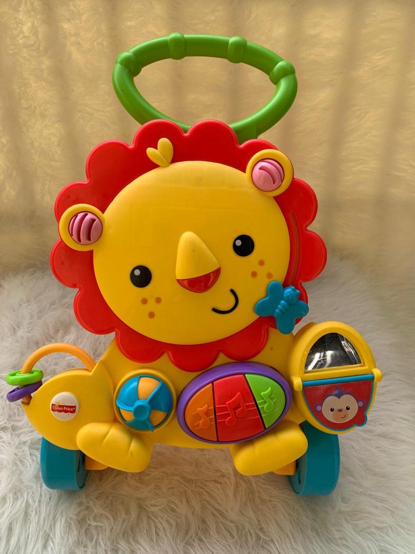 Fisher Price Push Walker Baby Lion Musik Normal Like New, Bayi & Anak