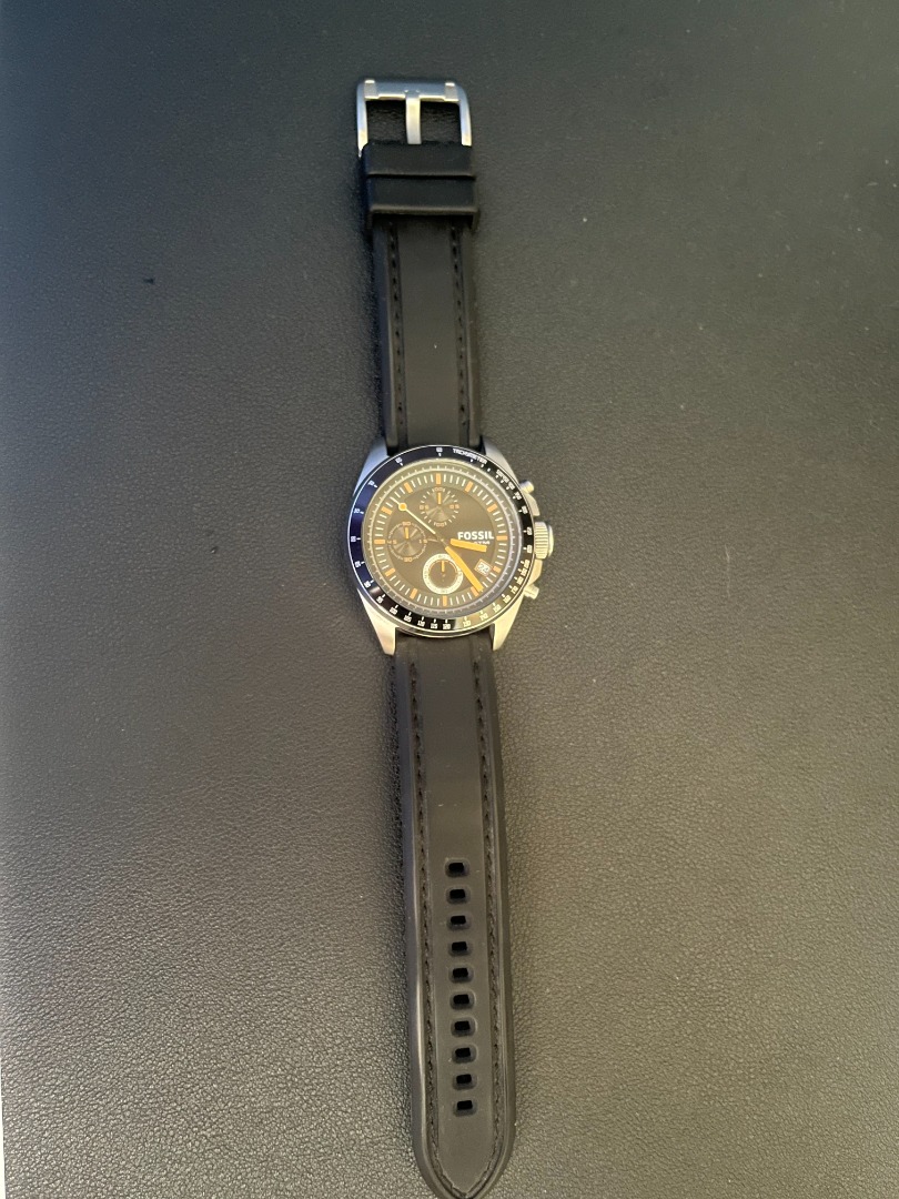 Fossil CH2647 Dexter Chronograph 7763 Black Silicone Strap