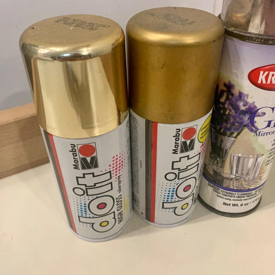 Gold Metallic Matte & Glossy Spray Paint, Hobbies & Toys, Stationery & Craft, Other Stationery