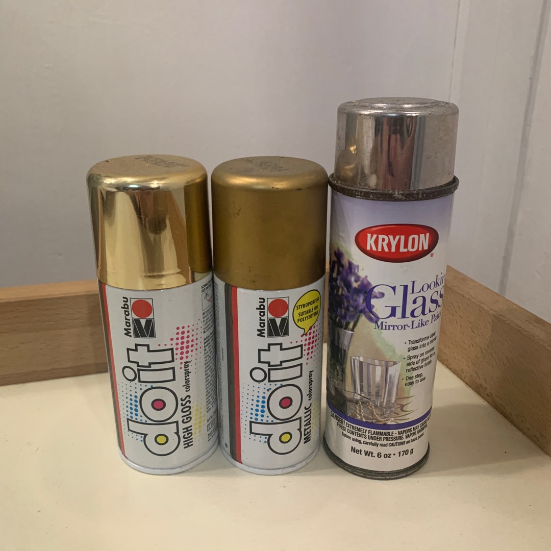 Gold Metallic Matte Glossy Spray Paint Hobbies Toys