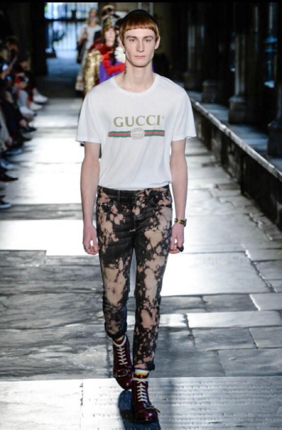 Gucci bleached discount denim
