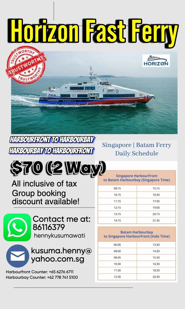 Horizon Fast Ferry Singapore Batam 2 Way All Inclusive, Tickets